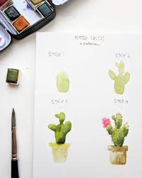 Watch this quick tutorial and learn how to sketch a cactus in 3 different ways! Tutorial As Requested Today I Am Sharing A Step By Step Of A Ca Watercolor Flowers Tutorial Watercolor Paintings For Beginners Flower Drawing Tutorials