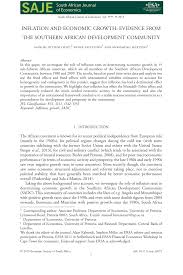 Don't be surprised if we get one at the next. Pdf Inflation And Economic Growth Evidence From The Southern African Development Community