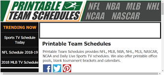 Printable nascar schedule with channels. Printable Team Schedules Nfl Mlb Nba Nhl Ncaa Team Schedule Atlanta Braves Baseball Nfl
