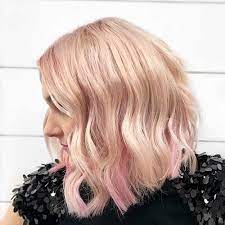 Pin By Tiffany Collins On Hair Color Blonde Hair With Pink Highlights Pink Blonde Hair Blonde Hair With Highlights