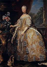This is a copy after nattier's famous portrait, dated 1748, at the palace of versailles. Marie Leszczynska