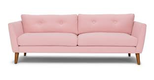 Pink sofas & couches : Quartz Rose Emil 3 Seater Fabric Sofa Article
