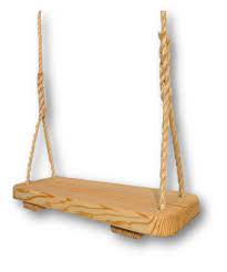 This wood tree swing can be easily attached to existing metal or tree swing set and can be set up indoors or outdoors. Premier Wood Tree Swing Pine Wood Wood Tree Swings