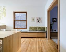 Custom Bench Cushions Dining Room Modern With Custom Cabinetry Dark Floor Dining Bench Minimal Open Kitc Built In Seating Dining Room Bench Dining Room Remodel