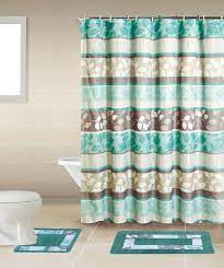 Best modern home design and furniture ideas for make a nice bathroom with pink bathroom sets. Zen 15 Piece Hotel Bathroom Sets 2 Non Slip Bath Mats Rugs Fabric Shower Curtain 12 Hooks Mint Walmart Com Walmart Com