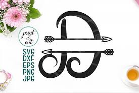 These free svg cut files can be used in cricut design space. Monogram Letter D Split Font With Arrows Individual Letter Monogram Letters Free Monogram Monogram Fonts