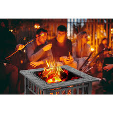 Maybe you would like to learn more about one of these? Fire Pits Bbq Multi Purpose Square Fireplace With Bbq Frames Waterproof Cover Hembor 32 Outdoor Fire Pit Table Suitable For Party Backyard Patio Garden Outside Wood Burning Heater Ice Pit Picnic Camp Patio Lawn