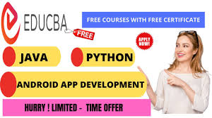 Python is useful in software development across many industries. Educba 3 Free Courses With Certificate Python Java App Development Free Certificate In 2021 Youtube