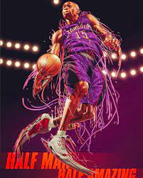 15 Vince Carter Toronto Raptors Basketball Jersey Mens Nba Basketball Art Nba Artwork Basketball Anime