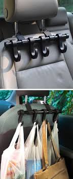 Car Headrest Multi Hanger Brilliant Idea Holds Grocery Bags Handbag Dry Cleaning And More Product Desig Goruntuler Ile Araba Marifetli Kucuk Seyler Araba Aksesuarlari