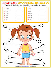 Never allow boredom to take over your. Body Parts Vocabulary Esl Unscramble The Words Worksheet For Kids