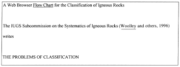 A Flow Chart For The Classification Of Igneous Rocks In Html