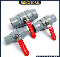 Van Nhựa PVC Bi Inox Tay Gạt 90 Độ - 2 Đầu Trơn 21 27 34 42 ...