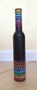 New Design For Small Bottles Bottle Painting Glass Bottles Art Painted Glass Bottles
