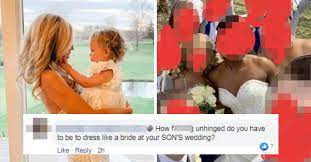 Sure, she wore a wedding dress to my wedding. Mother In Law Dragged For Wearing Bridal Gown To Son S Wedding