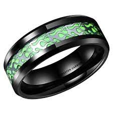 Black And Green Wedding Rings Black Diamond Wedding Rings Black Diamond Ring Engagement Big Wedding Rings