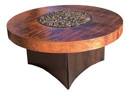 Oriflamme Gas Fire Pit Table Hammered Copper Natural Fire Pit Coffee Table Fire Table Gas Firepit