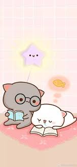 29 Ide Mochi Cat Goma And Peach Seni Kucing Kartun Kucing