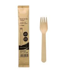 Fourchette En Bois Emballee 16cm 25 Utes