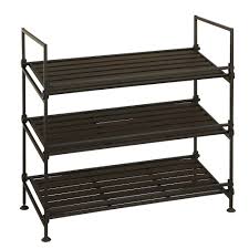 Neu Home 3 Tier Stackable Shoe Rack In Black 97223w 1 The Home Depot Shoe Rack Closet Shoe Rack Target Stackable Shoe Rack