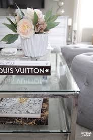 Glass coffee table decoration ideas. My Living Room Decor Ideas For Spring Setting For Four