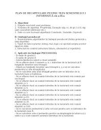 In aceasta etapa se formuleaza problema care trebuie rezolvata. Plan De Recapitulare Pentru Teza Semestrului I By Alin Fanase Issuu