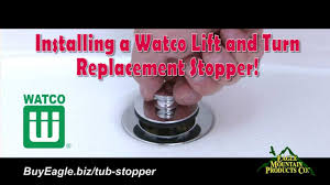 Look for a control on the overflow faceplate of the bathtub. Watco Lift And Turn Replacement Bath Tub Stopper Installation Youtube