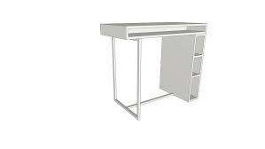 Cb2 Public White 42 High Dining Table 3d Warehouse