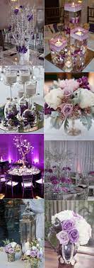 Stunning Wedding Color Ideas In Shades Of Purple And Silver Elegantweddinginvites Com Blog Silver Wedding Decorations Purple Wedding Centerpieces Purple Wedding Reception