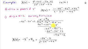 Inversion Of The Z Transform Partial Fraction Expansion Youtube