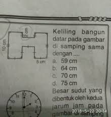 Panjang sisi yang miring 13m. Keliling Bangun Datar Pada Gambar Di Samping Sama Dengan Brainly Co Id