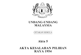 Akta ini bolehlah dinamakan akta kesalahan pilihan raya 1954 dan hendaklah terpakai di seluruh malaysia. Malek Hussin No Twitter Jika Najib Gunakan Rm2 6 Bilion Itu Untuk Pru Ia Boleh Melanggar Akta Kesalahan Pilihanraya 1954 Seksyen 8 10 19 Http T Co Qdksxyvids