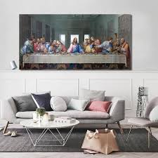 Famous Paintings Leonardo Da Vinci S The Last Supper Poster Fine Art Canvas Print Fine Arts Posters Canvas Art Prints Classic Art