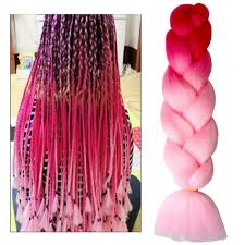 Artificial hair integrations, more commonly known as hair extensions or hair weaves, add length and fullness to human hair. Jumbo Braiding Hair Nuoshen Kanekalon Hair For Braiding Pink Braid Extensions Hair Synthetic Braid Hair For Women Braiding Gradient Buy Online In Barbados At Desertcart Productid 155036112