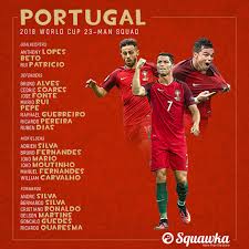Football statistics of the country portugal in the year 2020. Squawka News On Twitter Official Portugal S 23 Man Squad For The 2018 World Cup