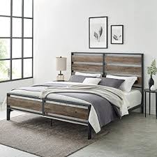 Power loomed in turkey with soft and rugged materials, this rug offers a lovely luster of colors while remaining durable and. Amazon Com Walker Edison Industrial Wood Plank Metal King Size Headboard Footboard Bed Frame Bedroom Grey Wash Furniture Decor