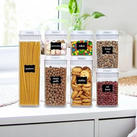 herméticos de almacenamiento de alimentos de 7 piezas para organización despensa cocina y de almacenamiento Soledad Contenedores de almacenamiento | Walmart en línea
