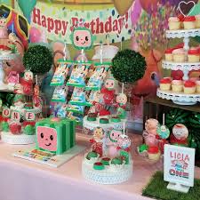 Cocomelon Dessert Table Decorations 2nd Birthday Party For Girl Kids Themed Birthday Parties 2nd Birthday Party For Boys