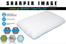 Temperature Control Memory Foam Pillow By Sharper Image Memory Foam Pillow Memory Foam Mattress Memory Foam