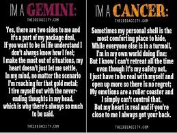 Gemini's talkative nature can draw cancer out of their shell, and because cancer is so imaginative, they can keep the twins entertained for hours. Gemini Cancer The Cusp Of Magic Posts Facebook