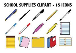 School Supplies Clipart Back To School Digital Clip Art Icons Teaching Icons Student College Supplies School Supplies Teacher Clipart