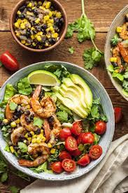 Dress the salad and tip it into a bowl, sprinkle over the peanuts and serve. Spicy Black Bean Shrimp Salad Recipe Skinny Ms