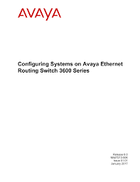 Configuring Systems On Avaya Ethernet Routing Switch 3600