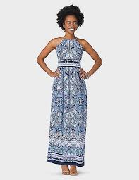 Petite Printed Halter Maxi Dress Dressbarn Dresses Maxi Dress Halter Maxi Dresses