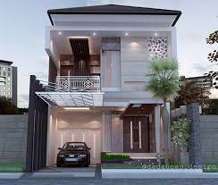 Rumah minimalis dengan dua lantai ini juga memiliki beberapa kelebihan yaitu bisa menghemat lahan dan ukuran bangunan. Desain Exterior Rumah Minimalis Modern Dua Lantai Credit Dedaunan Design Semoga Yang Like Tahun Ini Bisa Pu Desain Exterior Rumah Rumah Rumah Minimalis