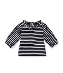 T Shirt Bebe Fille Manches Longues Raye Bleu Noctambule Blanc Lait Petit Bateau Filles Bebe Vetements Bebe Vetement Bebe Fille