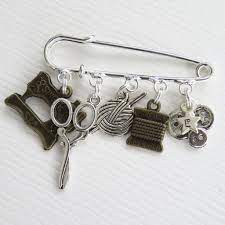 No customs duty any more Personalised Sewing And Knitting Kilt Pin Brooch By Thread Squirrel Notonthehighstreet Com