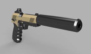 Suppressed Pistol From Fortnite Stl File Pistol Stl Fortnite