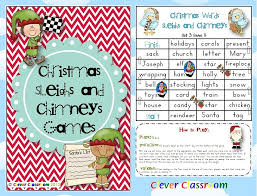 Christmas Sleighs And Chimneys Vocabulary Games 3 Levels With Record Sheets Pdf File Christmas Reading Christmas Teaching Resources Christmas Language Arts