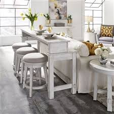 Modern Farmhouse 4 Piece Console Table Set In Flea Market White Finish By Liberty Furniture 406w Ot 4pcs In 2020 Bar Table Sets Dining Room Bar Liberty Furniture